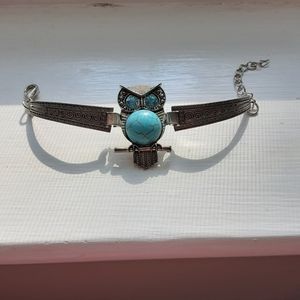 Turquoise owl bracelet